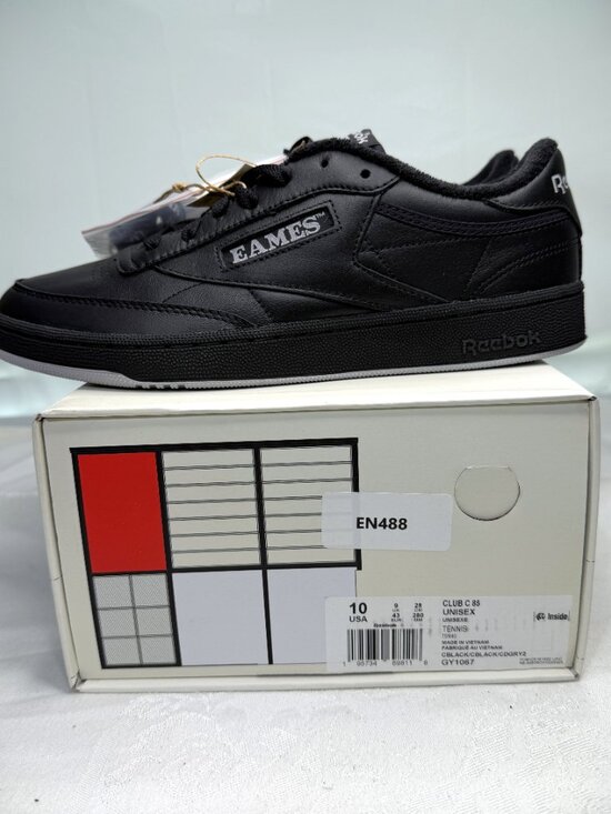 Reebok EAMES House Club C 85 Black Leather Sneaker Classic Men\'s Size 10 New main image 6